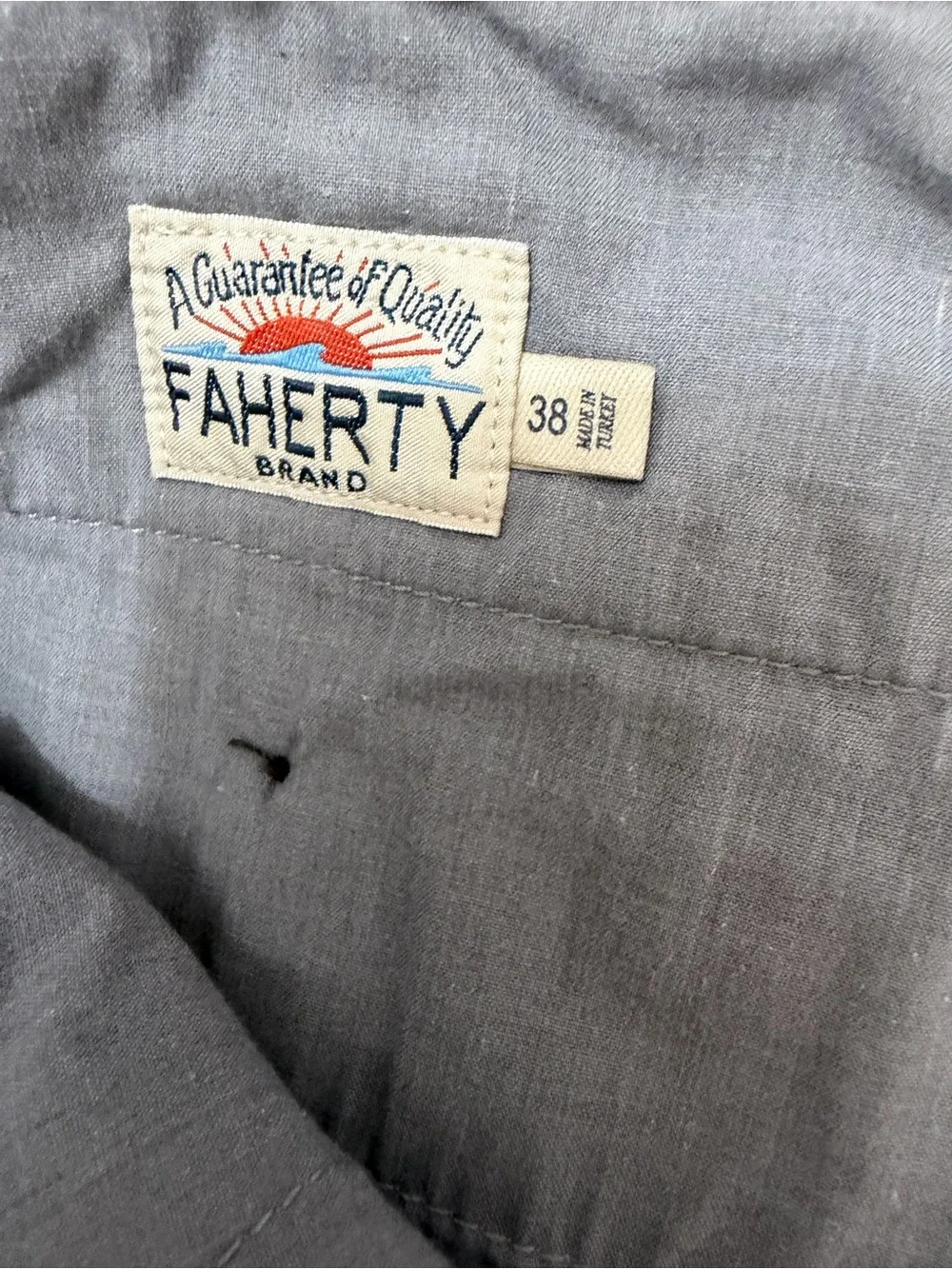 Faherty Light Beige Flat Front Chino Khaki Shorts Size 38